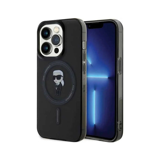 Karl Lagerfeld IML Ikonik MagSafe Hardcase KLHMP14LHFCKNOK, Schwarz - iPhone 14 Pro