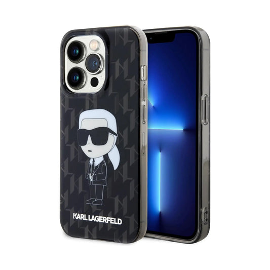 Karl Lagerfeld TPU Hardcase Ikonik Monogram Case, Schwarz - iPhone 15 Pro Max