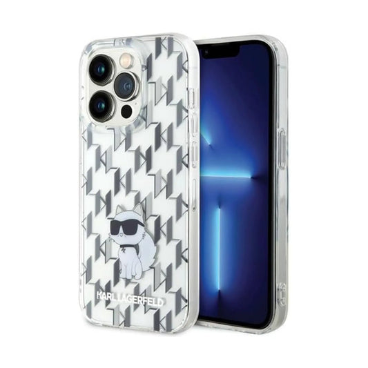 Karl Lagerfeld Hülle KLHCP15LHNCMKLT Monogram Choupette Schwarz – iPhone 15 Pro