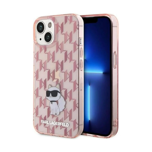 Karl Lagerfeld Hülle Monogram Choupette Pink – iPhone 15