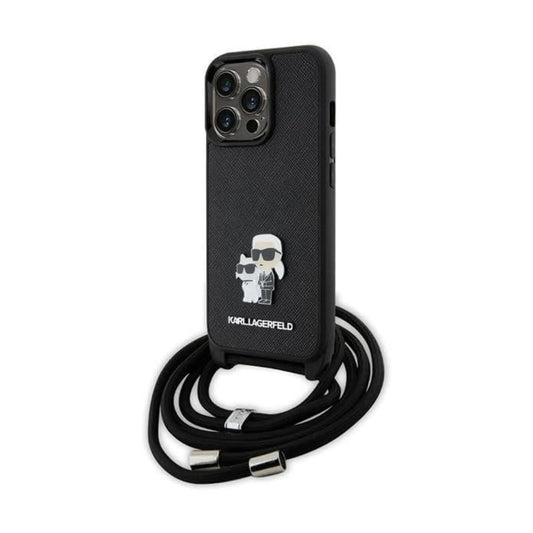 Karl Lagerfeld Crossbody Saffiano Case, Schwarz - iPhone 13 Pro