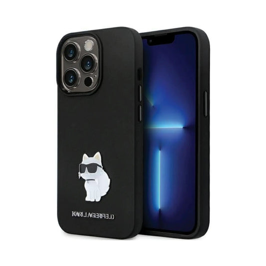 Karl Lagerfeld Hülle KLHCP14XSMHCNPK Silikon Metallstift Schwarz – iPhone 14 Pro Max