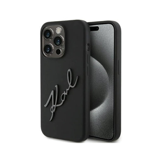 Karl Lagerfeld Karl Script Backcover Case, Schwarz - iPhone 15 Pro Max
