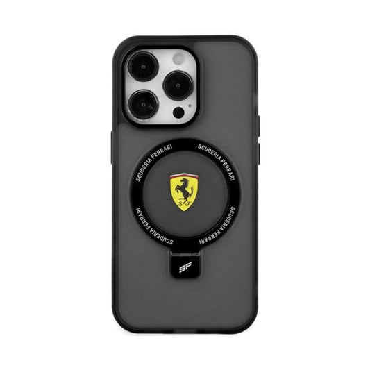 Ferrari Ring Stand 2023 MagSafe Case, Schwarz – iPhone 15