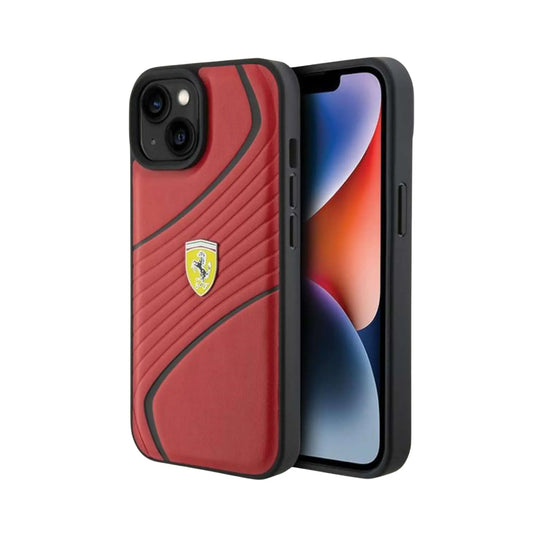 Ferrari Twist Metal Case, Rot – iPhone 15