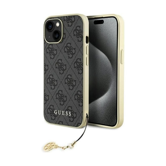 Guess Hülle 4G Charms Collection Grau - iPhone 15