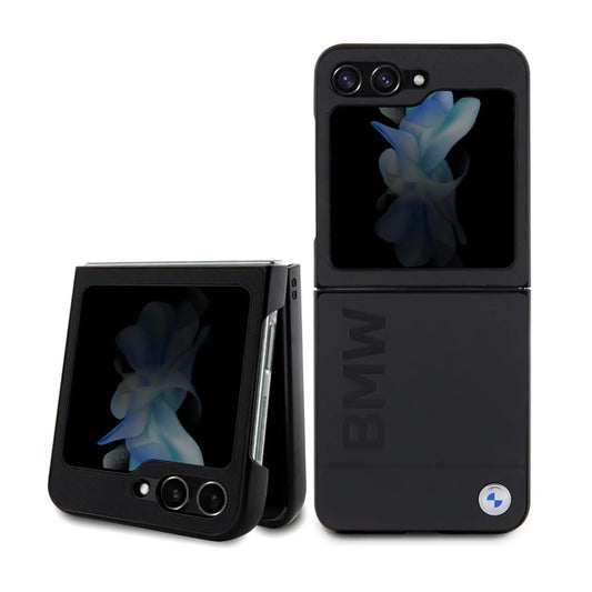 BMW Hülle Leder Hot Stamp Schwarz – Galaxy Z Flip 5