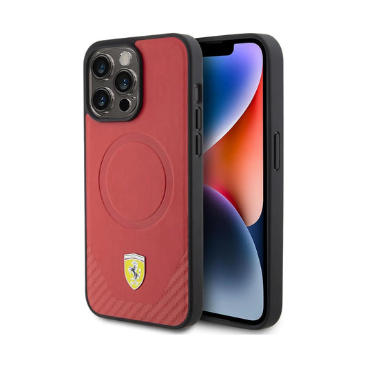 Ferrari Hülle FEHMP15LPTER Hardcase Rot – iPhone 15 Pro