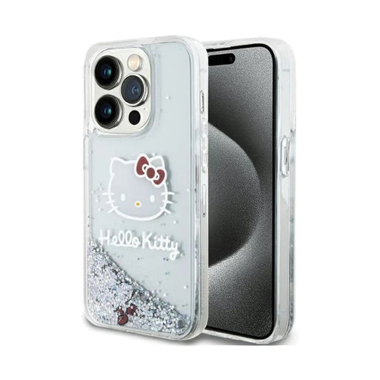 Hello Kitty Liquid Glitter Charms Case, Silber – iPhone 13 Pro Max