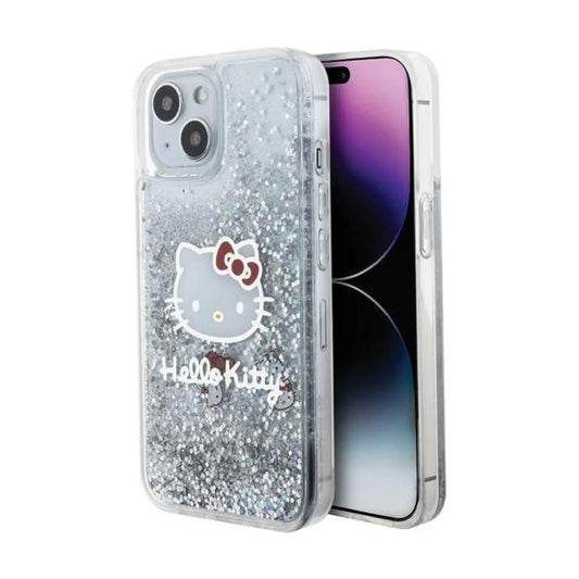 Hello Kitty Liquid Glitter Charms Case, Silber – iPhone 14
