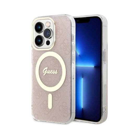 Guess Hülle IML 4G MagSafe Rosa - iPhone 15 Pro Max