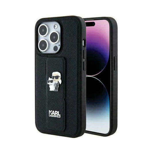 Karl Lagerfeld Gripstand KLHCP13GS, Schwarz - iPhone 13 Pro Max
