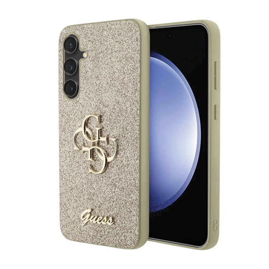 Guess Hülle Glitter Script Big 4G Gold – Galaxy S23 FE