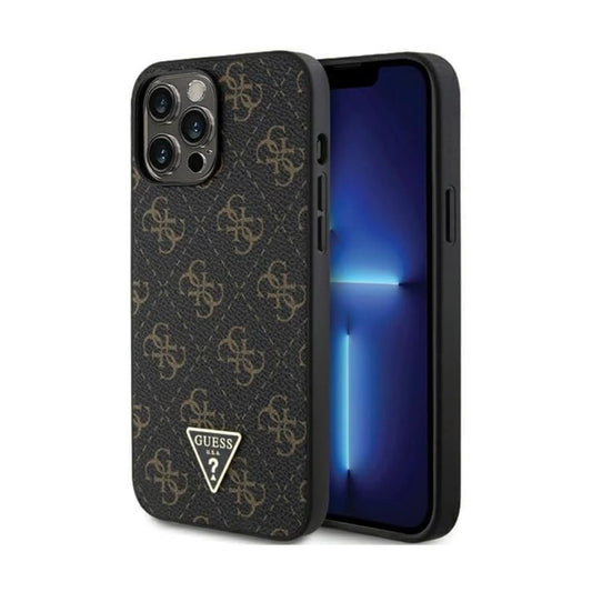 Guess Hülle 4G Triangle Metal Logo Schwarz - iPhone 14 Pro