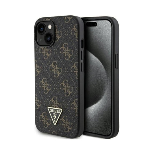 Guess Hülle 4G Triangle Metal Logo Grau - iPhone 15 / 14 / 13