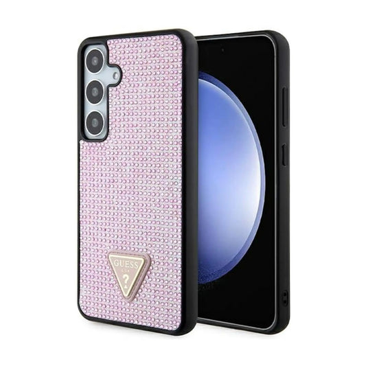 Guess Rhinestone Triangle Case, Pink - Galaxy S24+