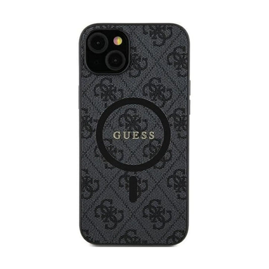 Guess 4G Leder Etui Schwarz für Magsafe Galaxy S24