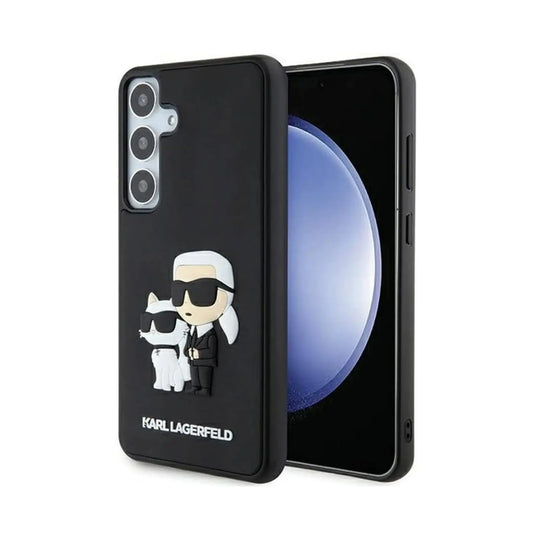 Karl Lagerfeld Saffiano Karl & Choupette Case, Schwarz - Samsung Galaxy S24