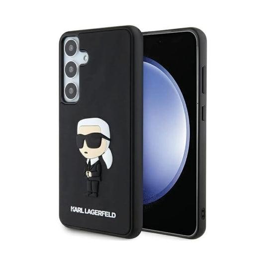 Karl Lagerfeld 3D Rubber Ikonik Backcover Case, Schwarz - Samsung Galaxy S24 Ultra