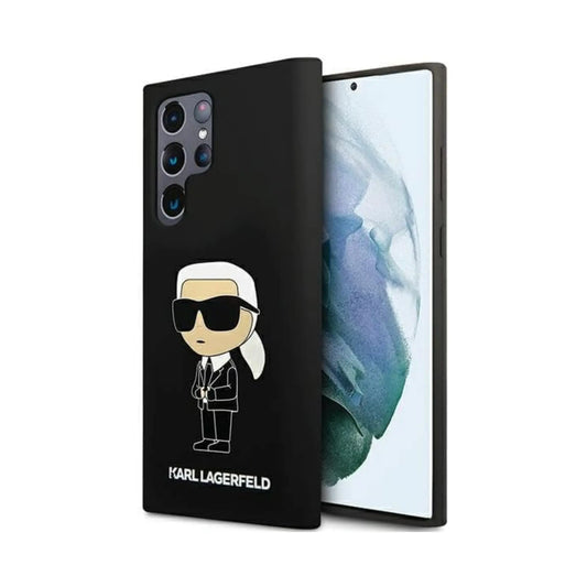Karl Lagerfeld Liquid Silicone Ikonik NFT Case, Schwarz – Galaxy S24 Ultra