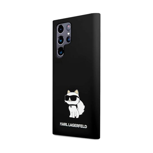 Karl Lagerfeld Silikon Choupette Case, Schwarz - Samsung Galaxy S24 Ultra