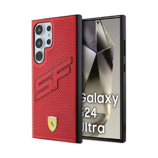 Ferrari Big SF Perforiert Hardcase FEHCS24LPINR, Rot - Samsung Galaxy S24 Ultra S928