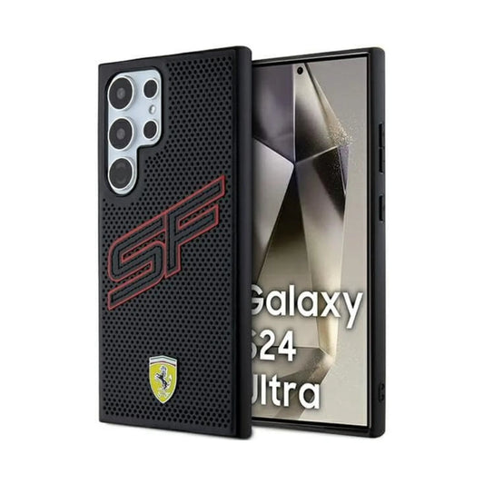 Ferrari Big SF Perforiert Etui, Schwarz - Samsung Galaxy S24 Ultra