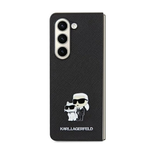 Karl Lagerfeld Saffiano Karl & Choupette Case, Schwarz – Galaxy A55 5G