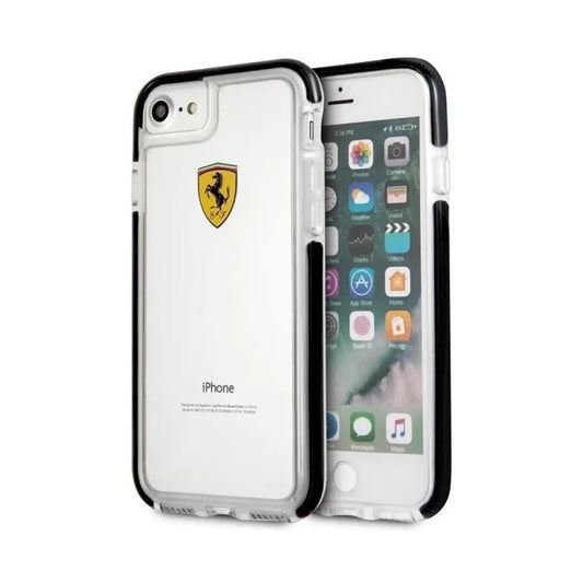 Ferrari Stoßfeste Case, Transparent Schwarz – iPhone 7 / 8 / SE 2020 / SE 2022