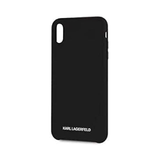 Karl Lagerfeld Silikon Cover KLHCI65SLBKS, Schwarz - iPhone Xs Max