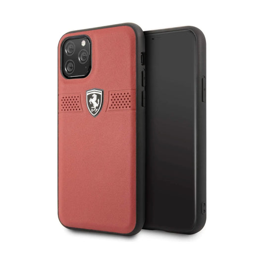 Ferrari FEOBAHCN58RE Off Track Leather Case, Rot – iPhone 11 Pro
