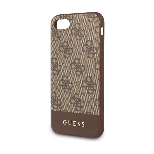 Guess Hülle 4G Bottom Stripe Collection Braun - iPhone SE 2020 / 8 / 7