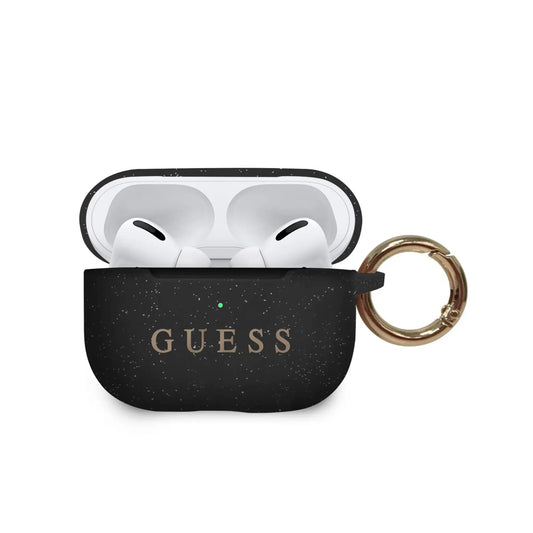 Guess Hülle GUAPSILGBK Silicone Case Schwarz – Für AirPods Pro