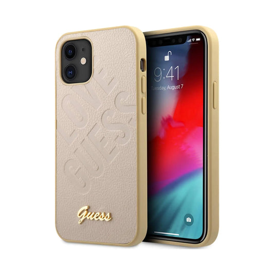 Guess Hülle Iridescent Love Gold - iPhone 12 Mini