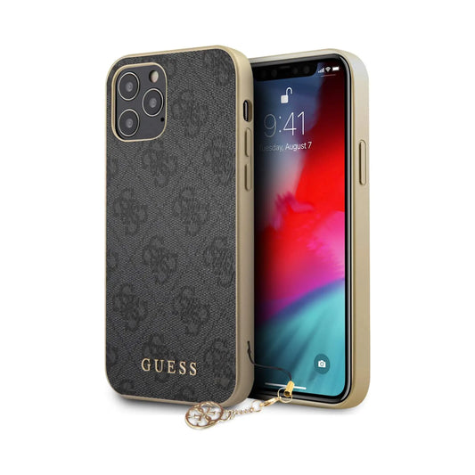 Guess Hülle 4G Charms Collection Grau - iPhone 12 / 12 Pro