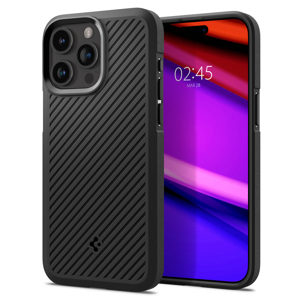 Spigen Core Armor, matte black - iPhone 15 Pro Max