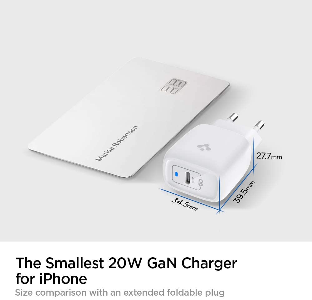 Spigen PowerArc ArcStation Pro Wall Charger White (GaN/1-Port/ USB-C PD3.0 20W)