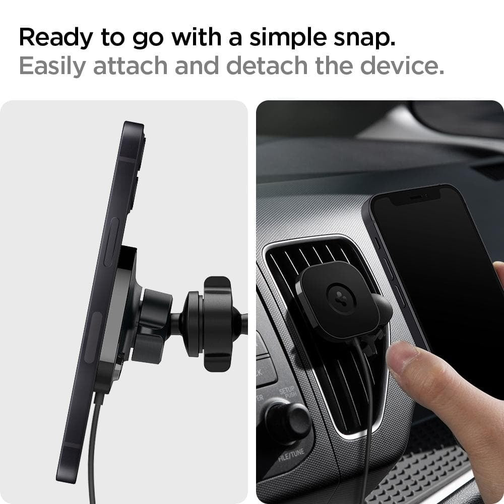 Spigen OneTap MagSafe Car Mount ITS12W, black
