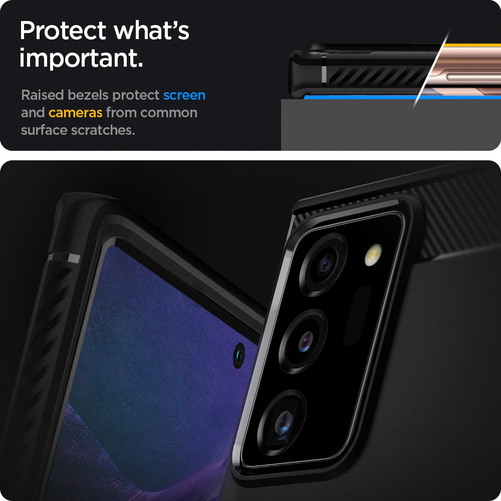 Spigen Rugged Armor, black - Samsung Galaxy Note20 Ultra
