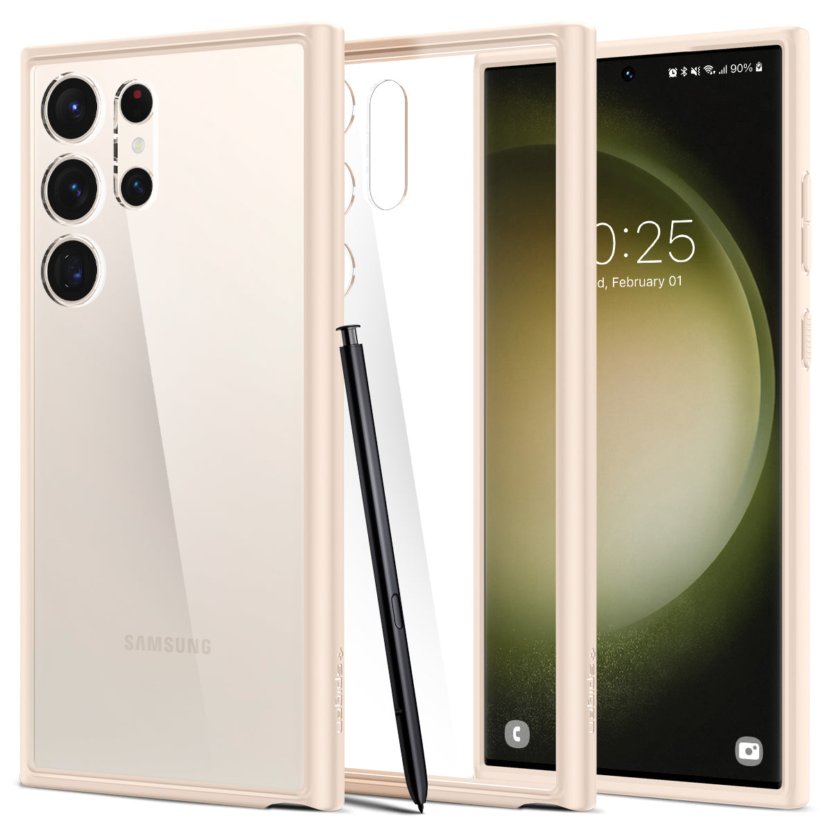 Spigen Ultra Hybrid, sand beige - Samsung Galaxy S23 Ultra