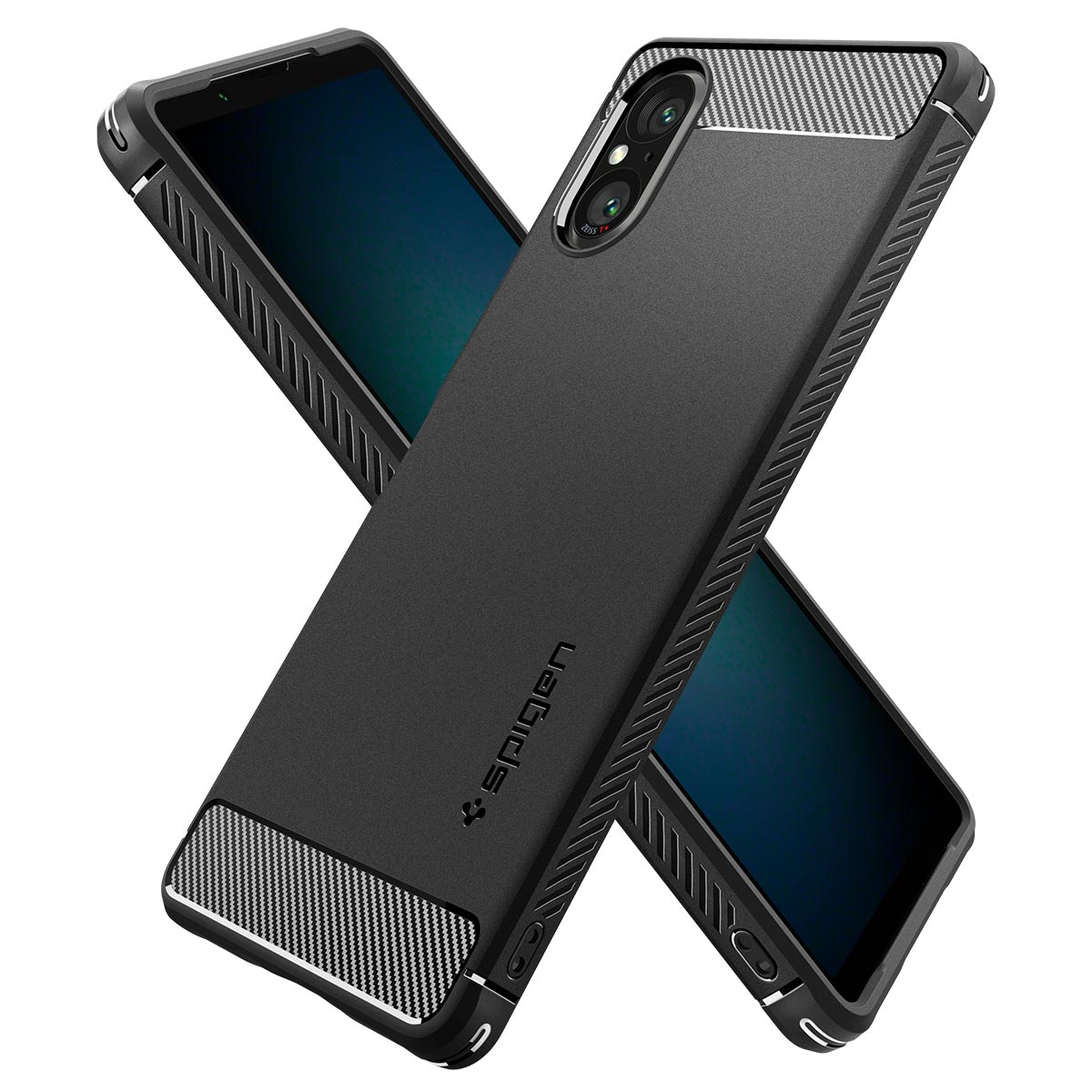 Spigen Rugged Armor, matte black - Sony Xperia 5V