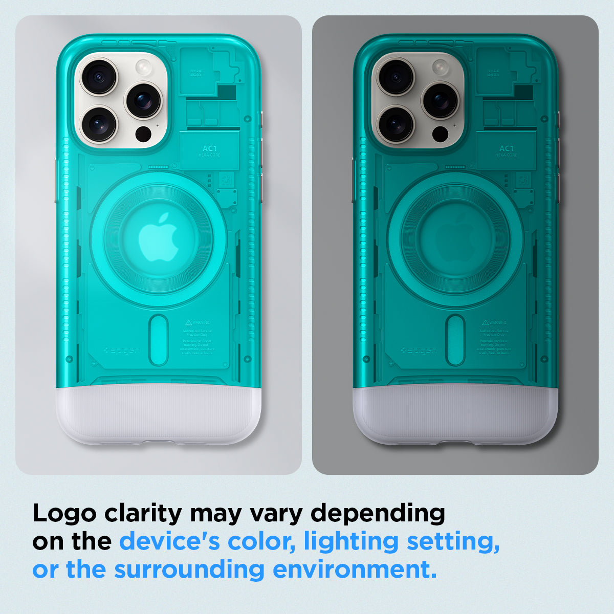 Spigen Classic C1 MagSafe, bondi blue - iPhone 15 Pro