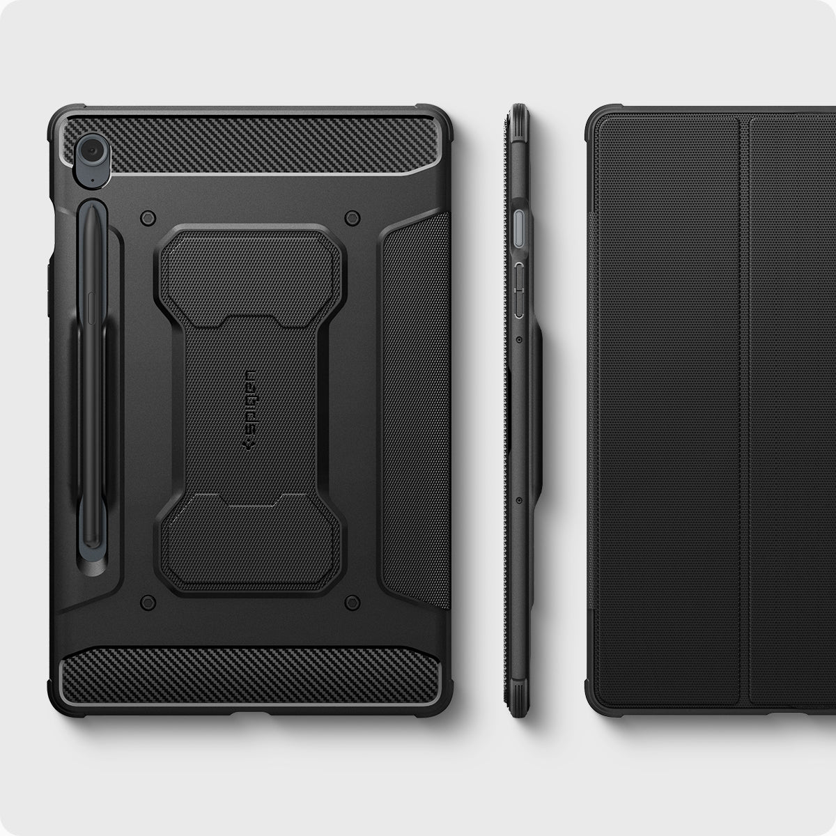 Spigen Rugged Armor Pro, black - Samsung Galaxy Tab S9 FE 2023