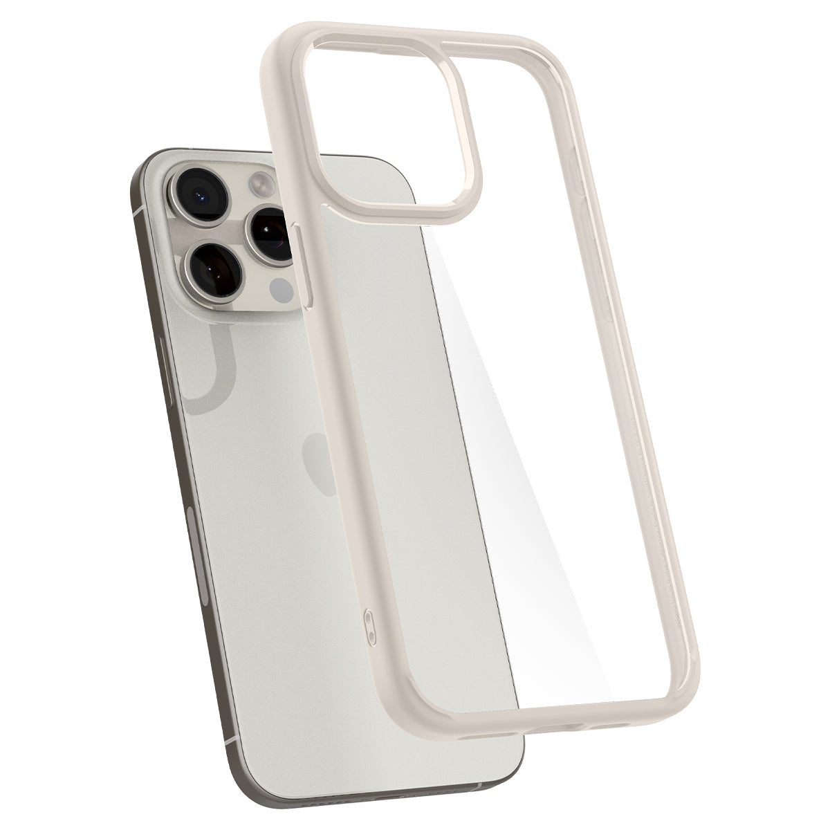 Spigen Ultra Hybrid, natural titanium - iPhone 15 Pro