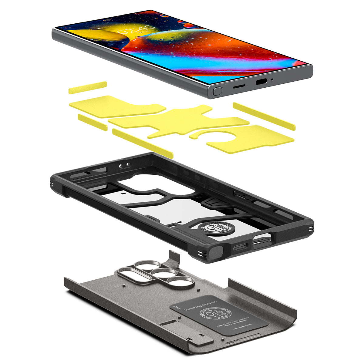 Spigen Tough Armor, gunmetal - Samsung Galaxy S24 Ultra