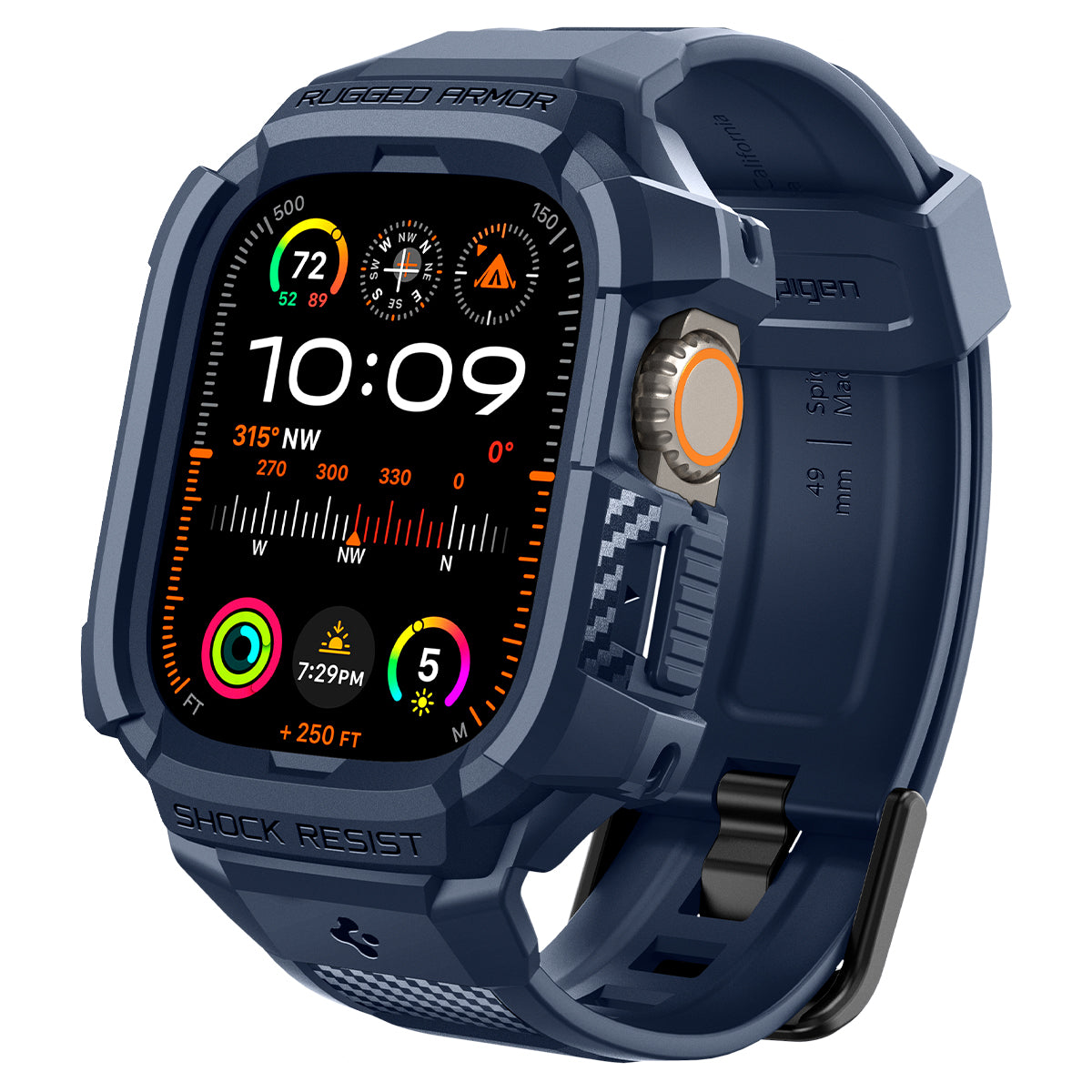 Spigen Rugged Armor Pro, navy blue - Apple Watch Ultra 2/1 49mm