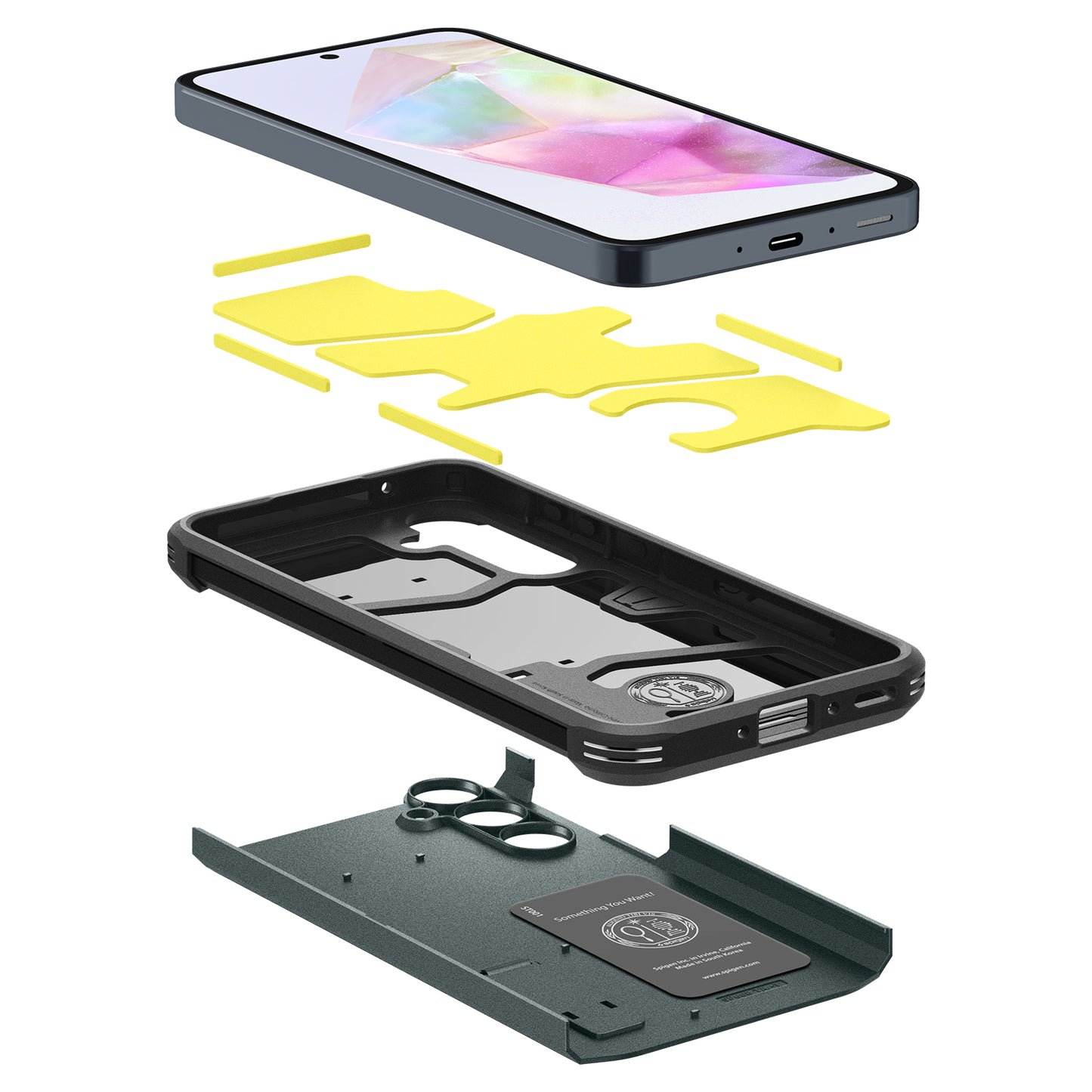 Spigen Tough Armor, abyss green - Samsung Galaxy A35