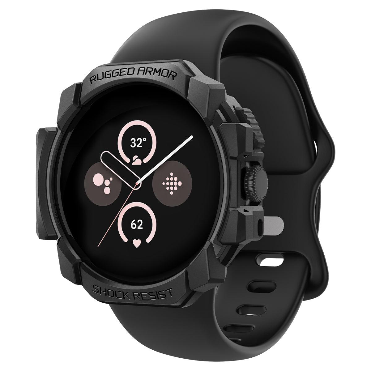 Spigen Rugged Armor, matte black - Google Pixel Watch 3/2/1 (41mm)