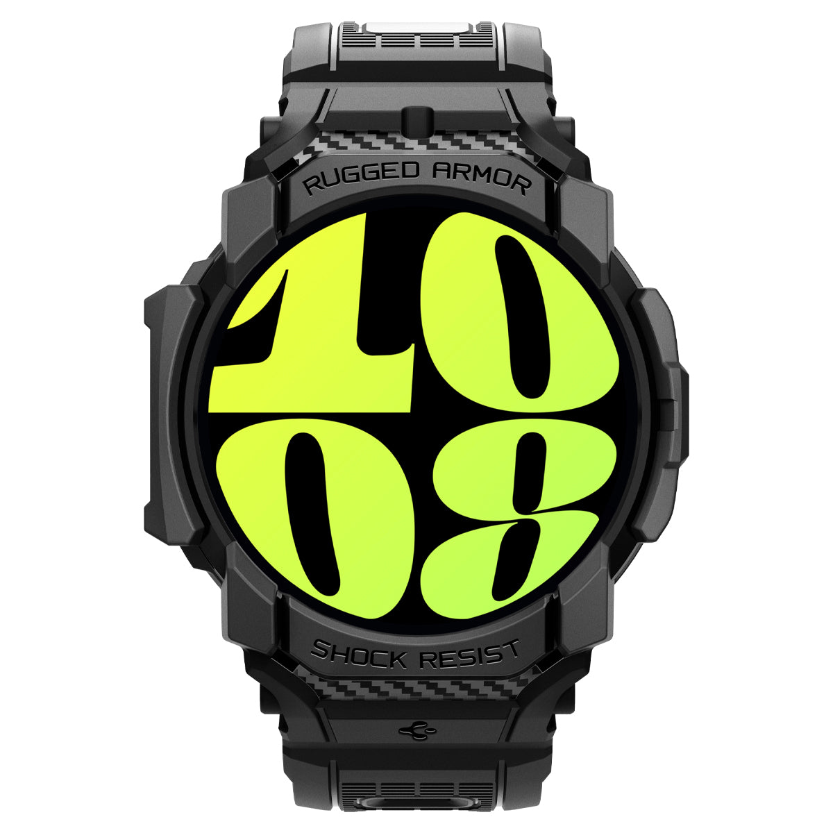 Spigen Rugged Armor Pro, matte black - Samsung Galaxy Watch7 (44mm)