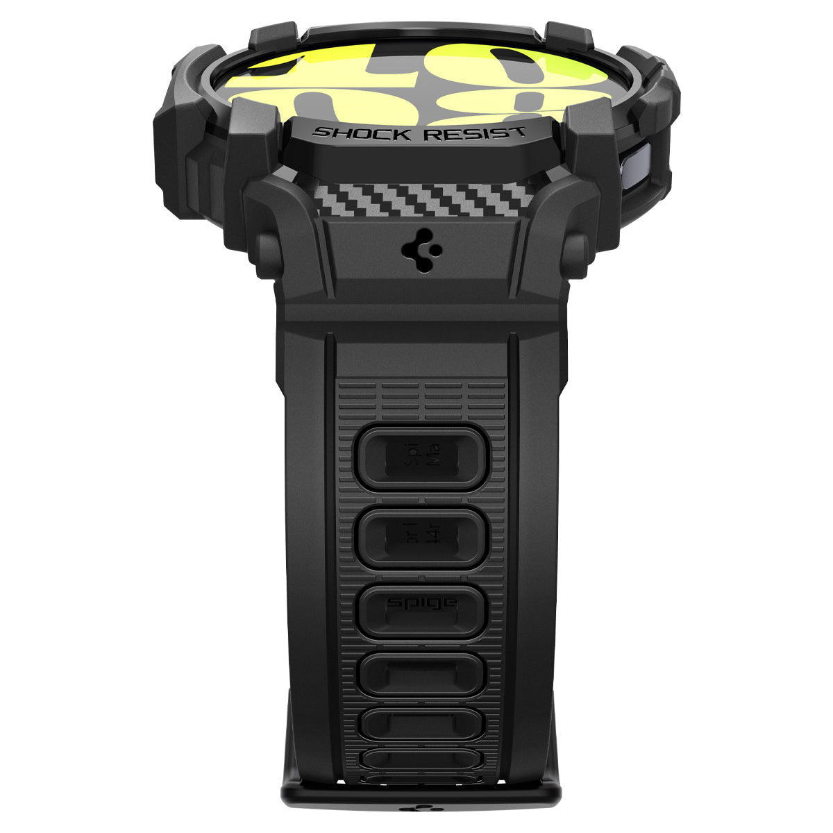 Spigen Rugged Armor Pro, matte black - Samsung Galaxy Watch7 (44mm)